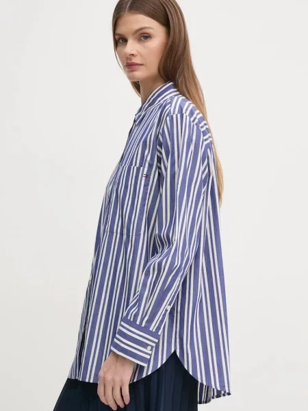 Košile Tommy Hilfiger tmavomodrá regular s klasickým límcem