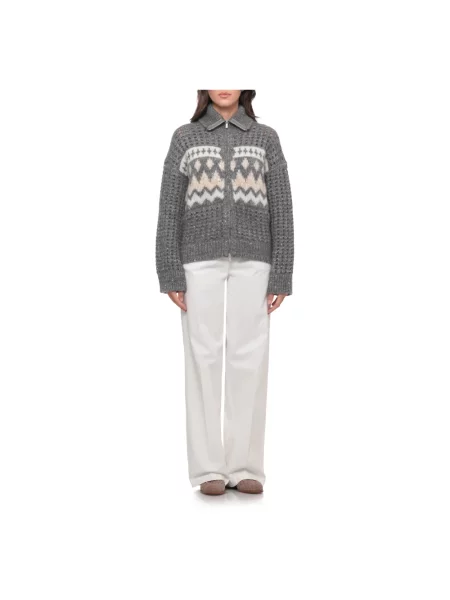 Sweter Peserico z cekinami szary