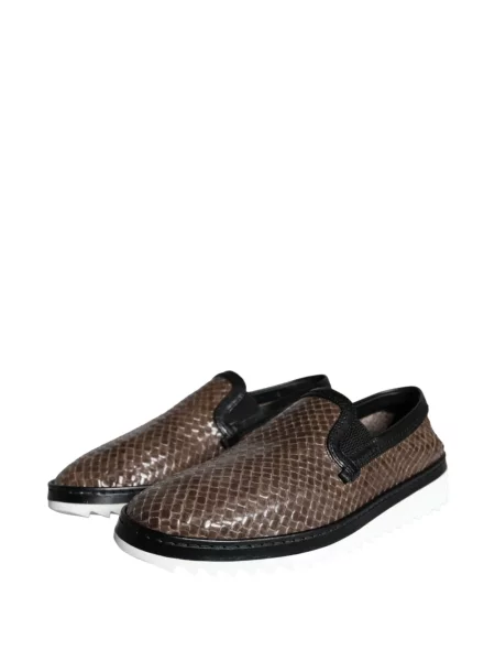 Sneakerși Dolce & Gabbana din piele maro