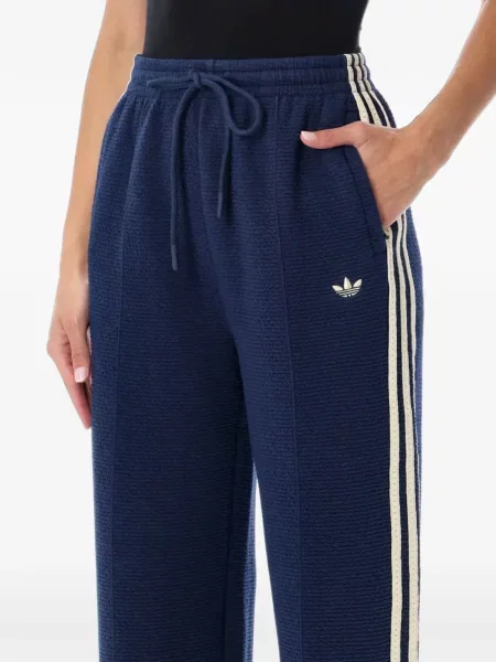 Pantaloni Adidas alergare cu broderie chunky verde