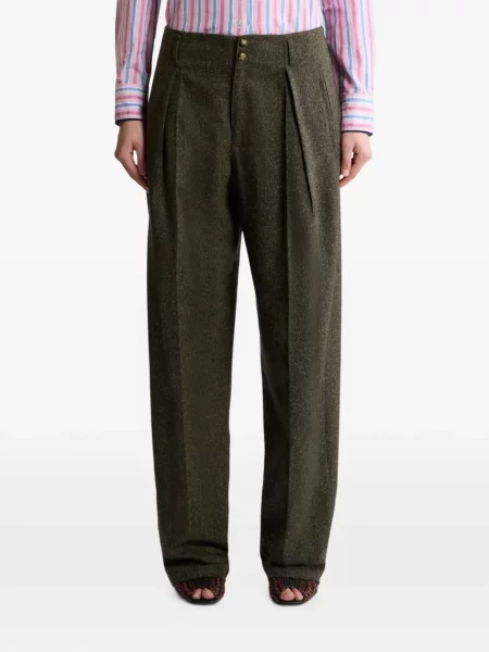 Pantaloni Etro de lână verde