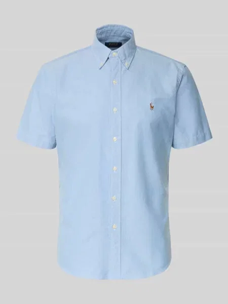 Koszula casual z czystej bawełny krój regular fit model CUBDPPCSSS' Polo Ralph Lauren błękitna