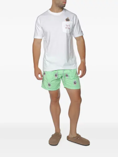 Slip de baie Mc2 Saint Barth cu broderie verde