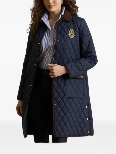 Ватиран яке Lauren Ralph Lauren синьо