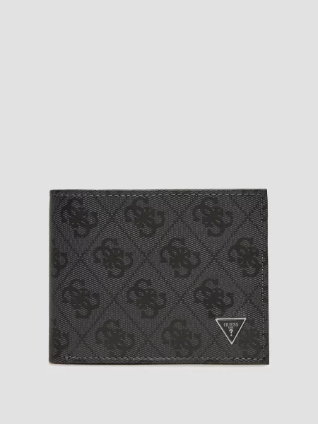 Кожаный кошелек Guess черный