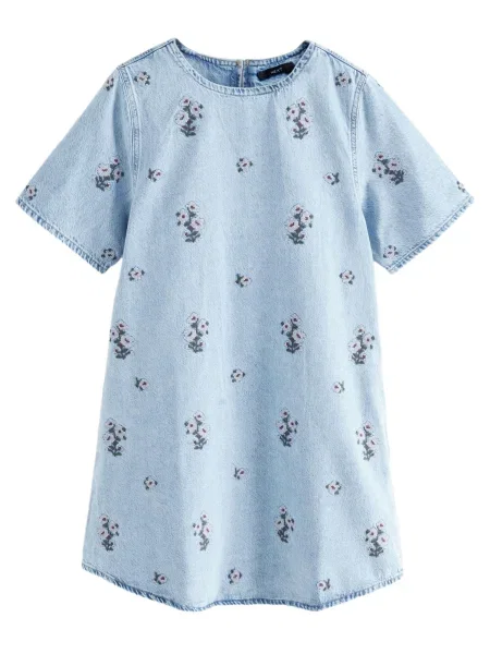 Next Rochie albastru deschis / verde alb