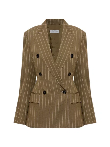 Geacă Max Mara cu două rânduri de nasturi verde