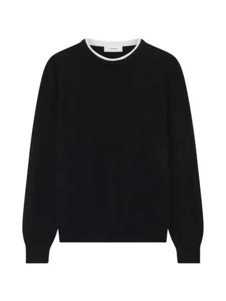 Pulover Lardini cu decolteu rotund negru