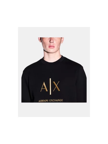 Armani Exchange hanorac pentru bărbați cu negru