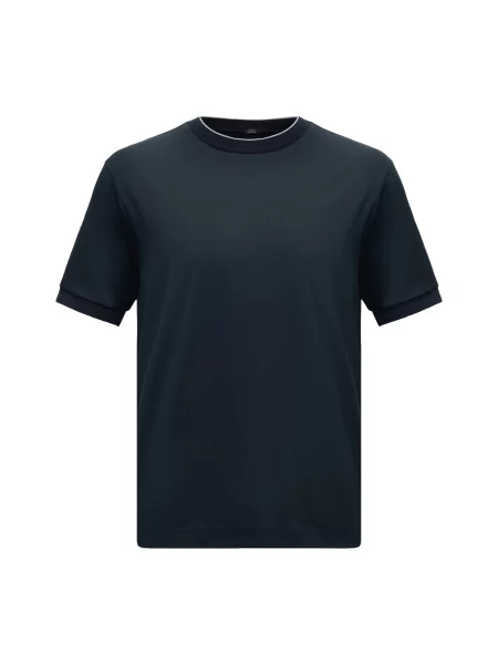 BOSS Tricou H-Tessler albastru marin alb