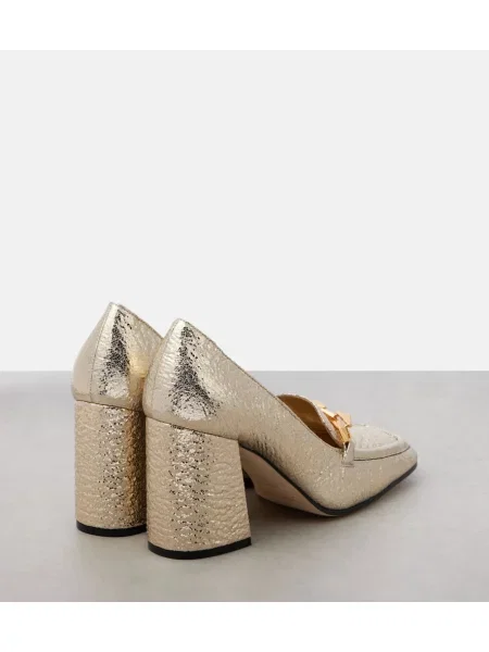 Pantofi cu toc Jimmy Choo auriu