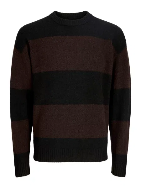 JACK & JONES Pulover JJESOHO OLLIE maro negru