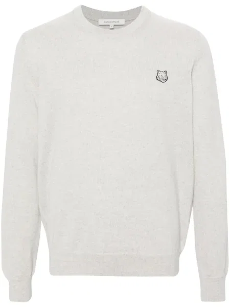 Pulover Maison Kitsune gri
