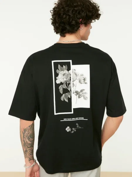 Tricou Trendyol cu imagine negru