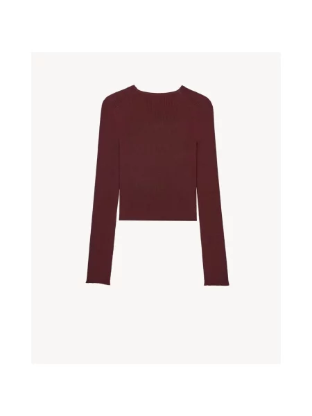 Sweter Saint Laurent brązowy