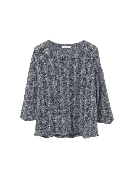 Dzianinowy sweter D.exterior niebieski
