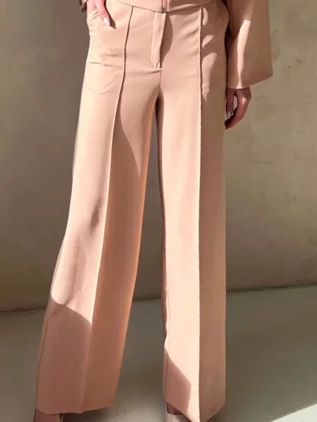 Штани повсякденні LadyLike бавовна/поліестер бежевий