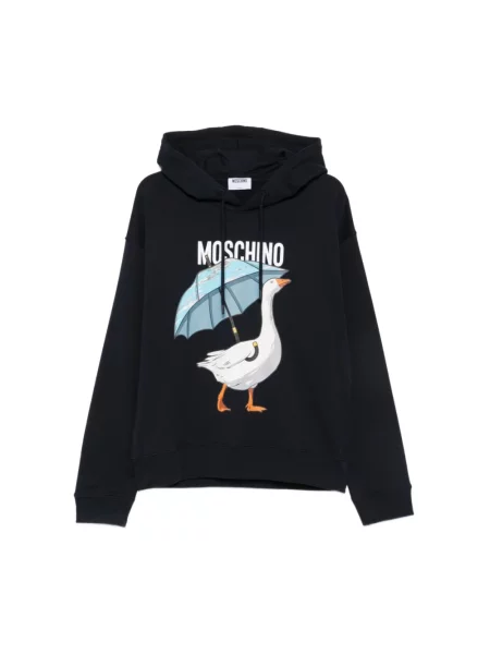 Bluza z kapturem Moschino z kapturem czarna