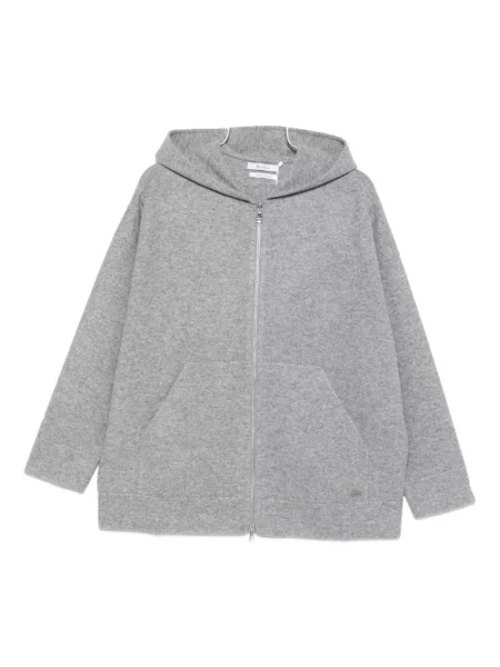 Hanorac cu glugă Max Mara de lână gri