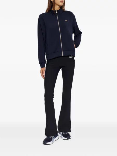 Trčanje hlače Ea7 Emporio Armani lepršave crna