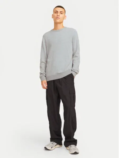 JACK & JONES Svetr JJEGlobe režná šedý