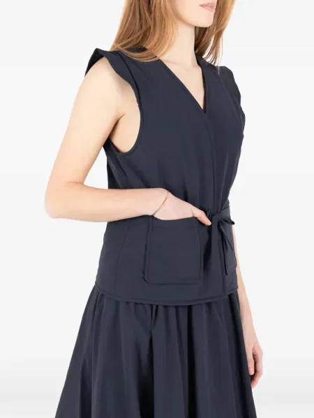 Kamizelka Société Anonyme z dekoltem w serek niebieska