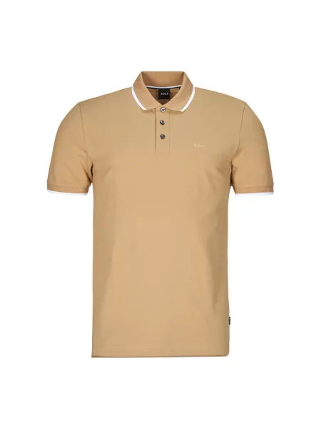 Polo majica Boss s kratkimi rokavi bež