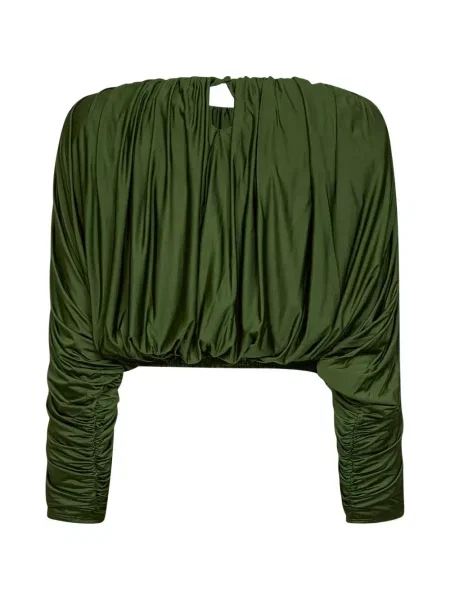 Decupat top Self-portrait verde