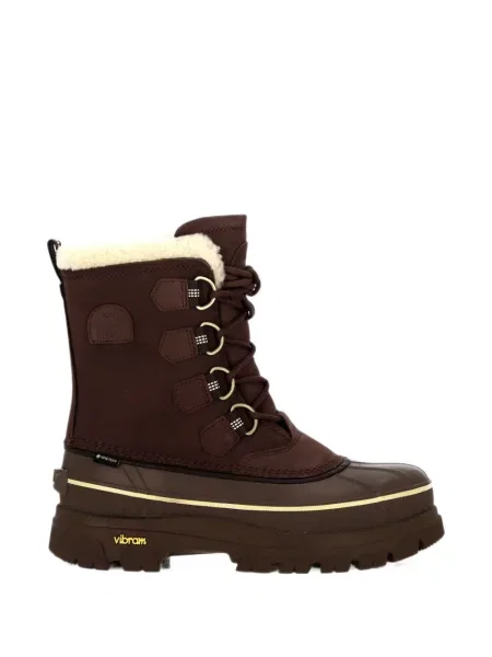 Botine Sorel cu șireturi din dantelă maro
