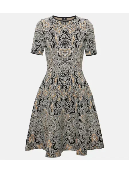 Rochie Etro cu imagine cu model paisley negru