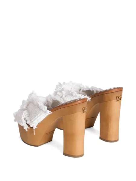 Sandale Dolce & Gabbana cu pană alb