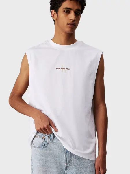 Майка Calvin Klein Jeans без рукавов белая