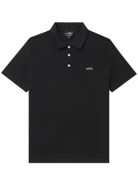 Polo A.p.c. cu broderie negru