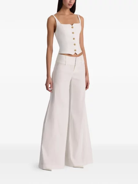 Pantaloni Alice + Olivia alb