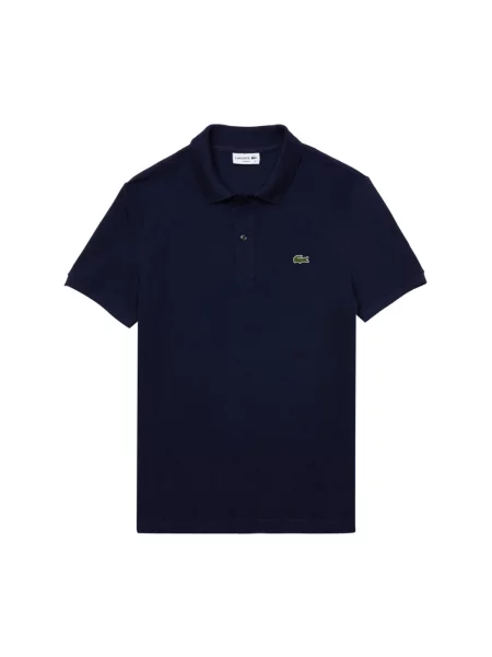 Koszulka polo o kroju slim fit z czystej bawełny Lacoste niebieska