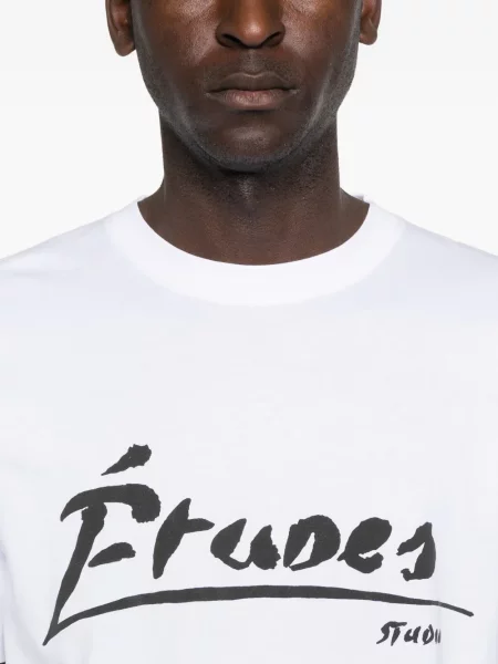 Tricou études Studio cu imagine alb