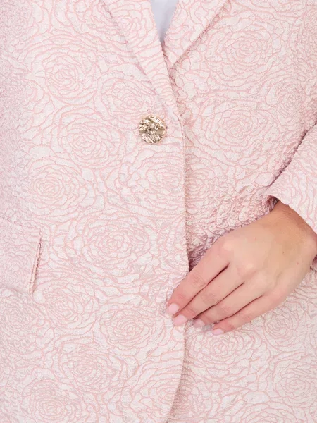 Blazer Rue Paris iz žakarda roza