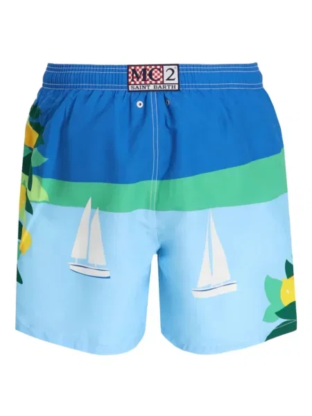 Slip de baie Mc2 Saint Barth cu imagine albastru