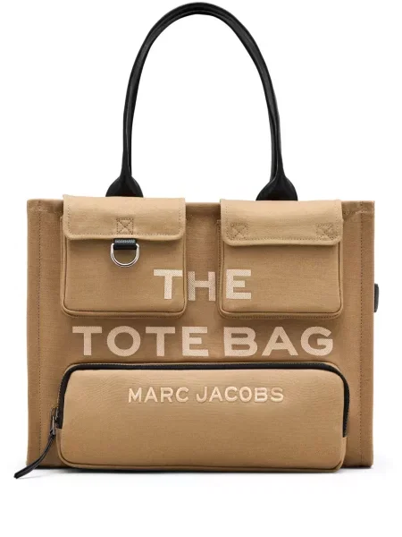 Geantă shopper Marc Jacobs din canvas maro