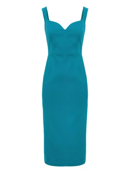Rochie midi Cuanna până la genunchi de costum albastru