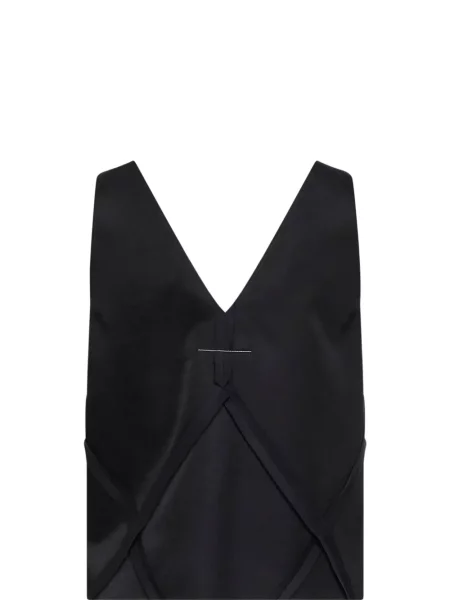 Top Mm6 Maison Margiela s výstřihem do v černý