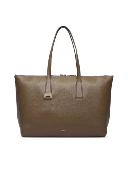 Furla kabelka typu tote dámska kožená Olivia L Tote béžová