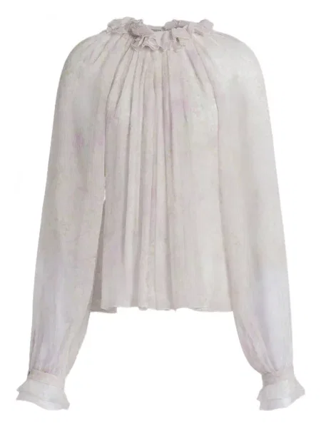 Top Alberta Ferretti cu model floral cu volane