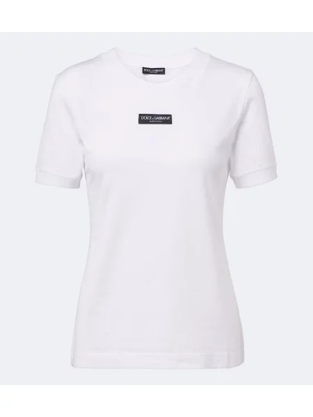 Tricou Dolce&gabbana din jerseu alb