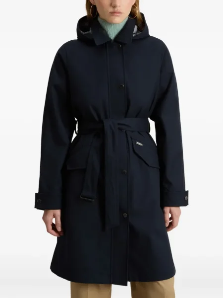 Тренчкот Woolrich с качулка синьо