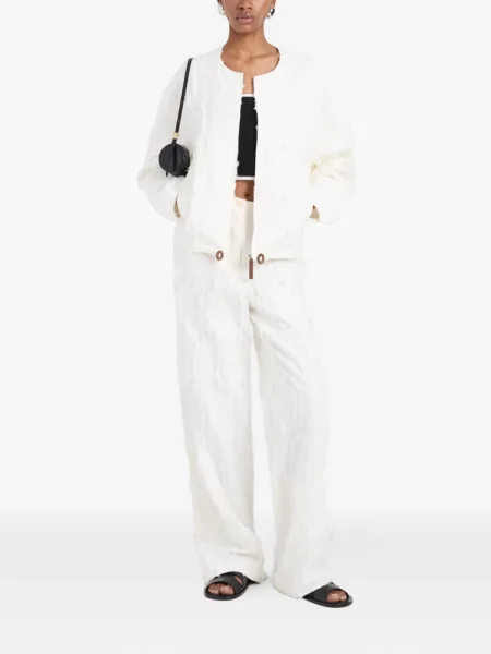 Жакардово яке Proenza Schouler White Label с ресни бяло