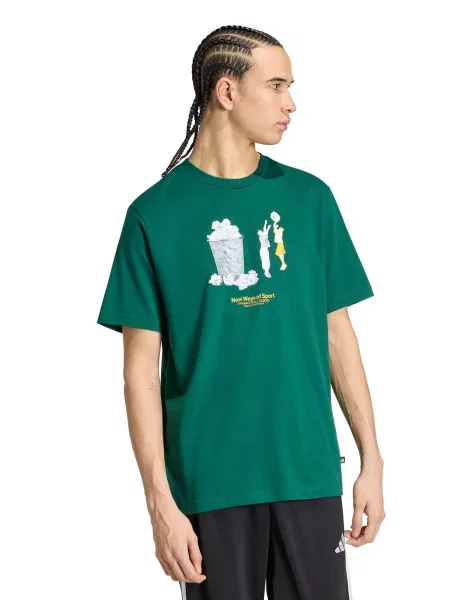 ADIDAS SPORTSWEAR Tricou funcțional SKT HOOP galben / gri / verde alb