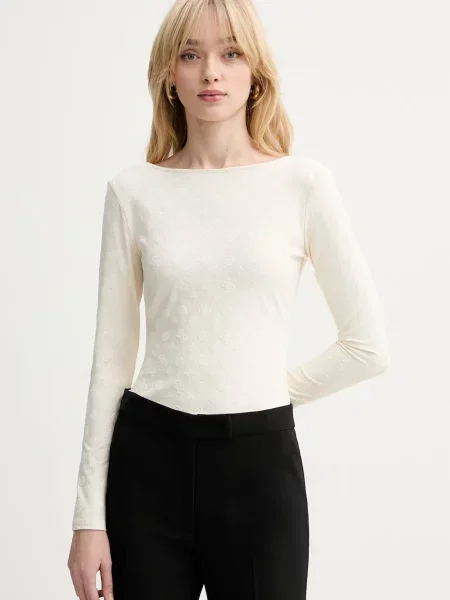 Tricou mânecă lungă Guess bej