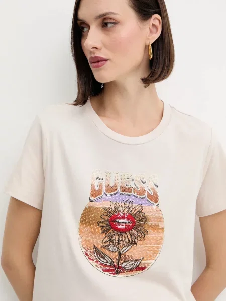 Футболка Guess бежевая