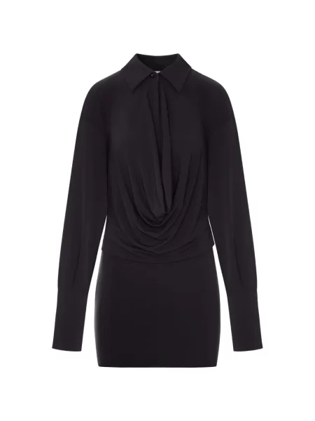 Gulerat rochie The Andamane drapată negru